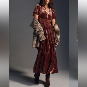 Somerset Velvet Maxi Dress Anthropologie